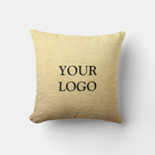 Almofada Ouro Limpo Simples Personalizado Sua Logo Aqui