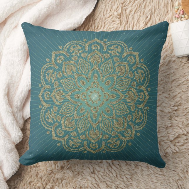 Almofada OURO MANDALA Rosette - Travesseiro (Cobertor)