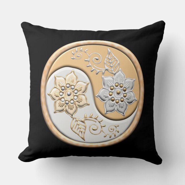 Almofada Ouro & Prata Yin Yang  (Frente)