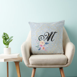 Almofada Ouro Quadro com travesseiro decorativo de flores r