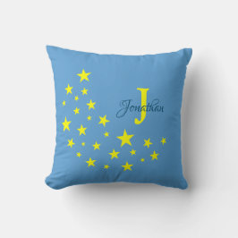 Almofada Ouro Starry Moon Picton Blue Custom Baby