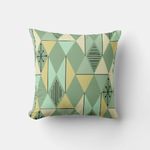 Almofada Ouros de Arte Atômica Menor Verde Amarelo