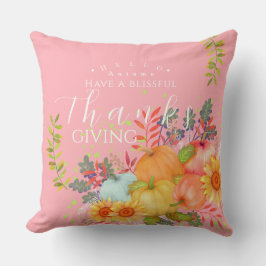 Almofada Outono - Ação de Graças Rosa