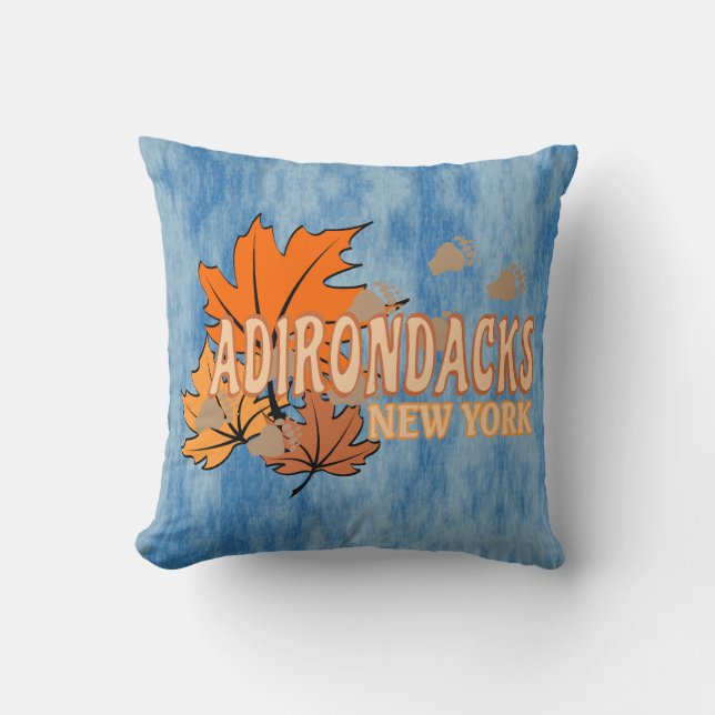 Almofada Outono Nos Adirondacks com Folhas de Queda Urso Tr (Frente)