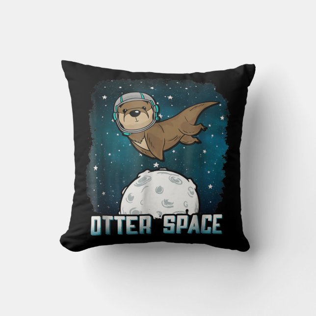 Almofada Outro Espaço| Funny Otter Space Animal (Frente)