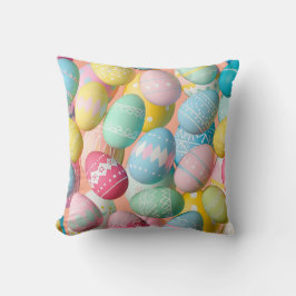 Almofada Ovos de Páscoa de Pastel - Acentos coloridos em um