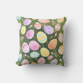 Almofada Ovos de Páscoa Pastéis | Aquarela de Primavera Bon