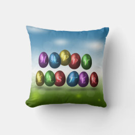 Almofada Ovos Felzs pascoa Coloridos