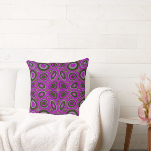 Almofada Ovos Psicodélicos Maz - Roxo de Cinza Negra