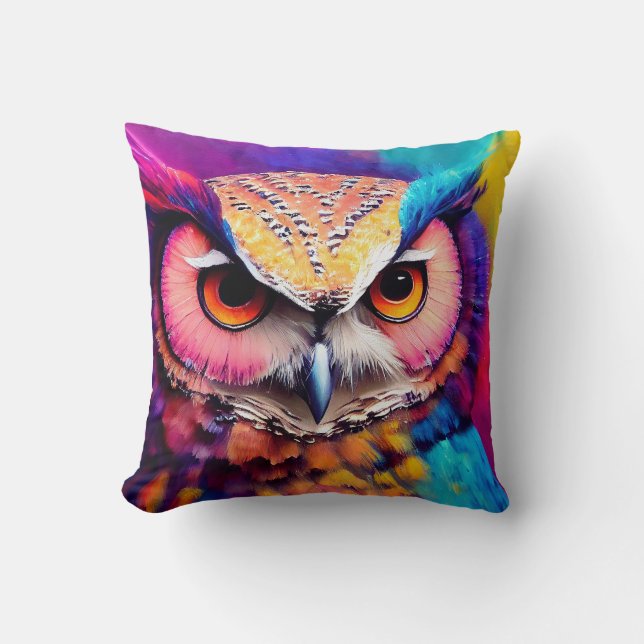 Almofada Owl Bird Animal Discovery Adventure Planet Nature (Frente)