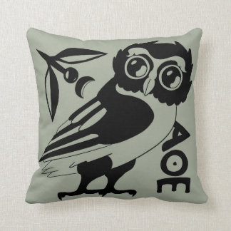 Almofada Owl of Minerva Pillow, Green/gray(#a3ac99)