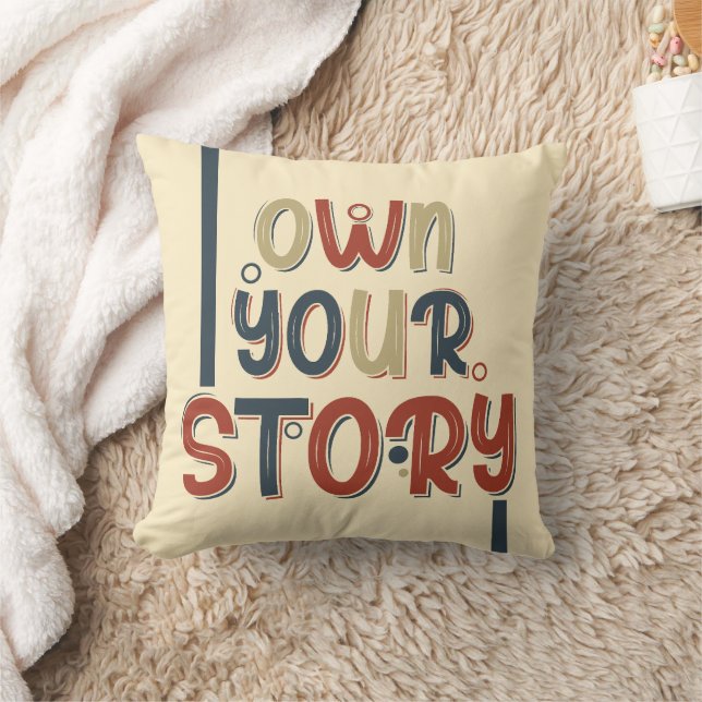 Almofada Own Your Story – Inspirational Typography Design (Cobertor)