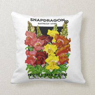 Almofada Pacote da semente do vintage de Snapdragon