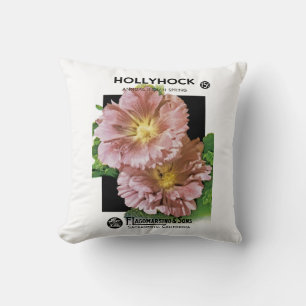 Almofada Pacote de Semente Hollyhock Vintage