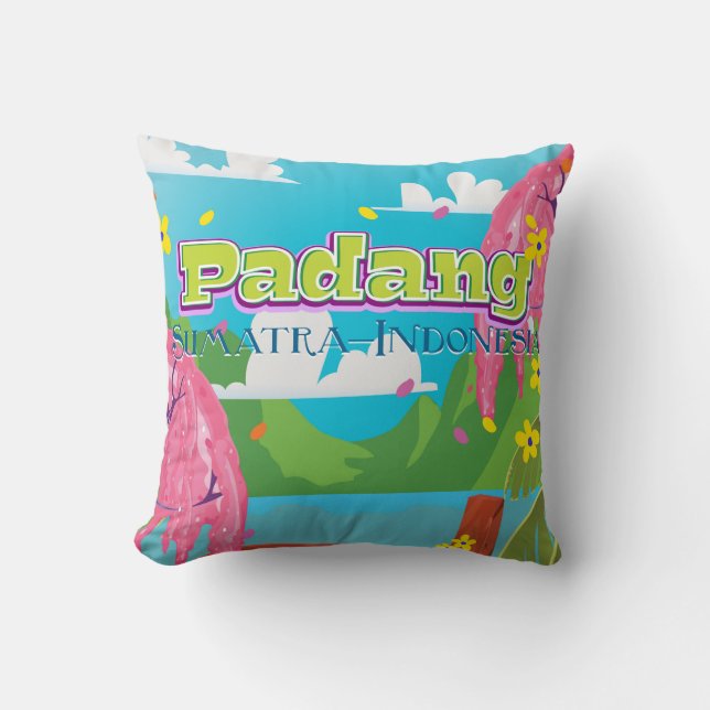 Almofada Padang indonesia poster de viagens (Frente)