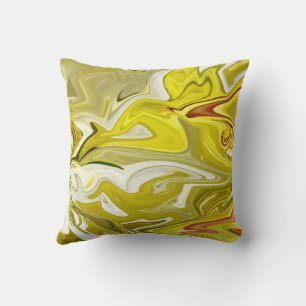 Almofada Padrão abstrato amarelo