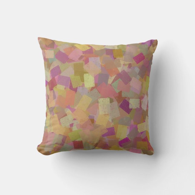Almofada Padrão Abstrato Cubismo Multicolorido Colorido (Frente)