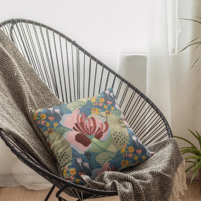 Almofada padrão abstrato exótico de flores (Criador carregado)