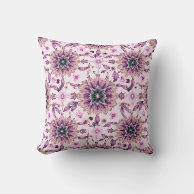 Almofada Padrão Aestético Roxo Moderno (Frente)