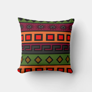 Almofada Padrão africano colorido