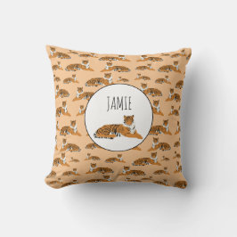 Almofada Padrão Animal de Tigre Selvagem Personalizado