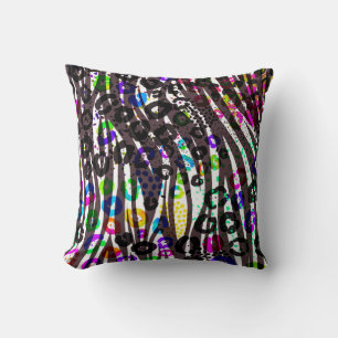 Almofada Padrão Animal Print Diversão Cores Vibrantes