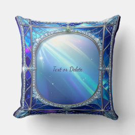 Almofada Padrão Azul Decorativo
