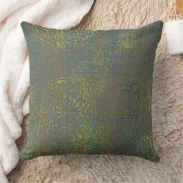 Almofada Padrão Azul Verde Celta