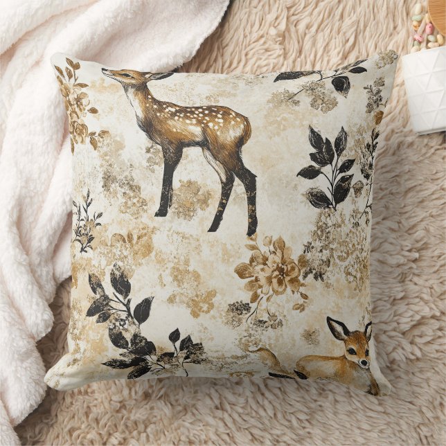 Almofada Padrão Berçário Floresta Fawn (Cobertor)