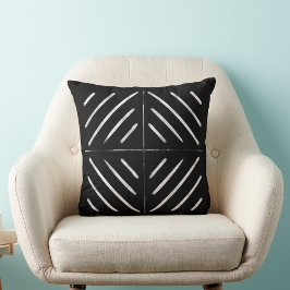 Almofada Padrão Boho feminino roxo preto e branco