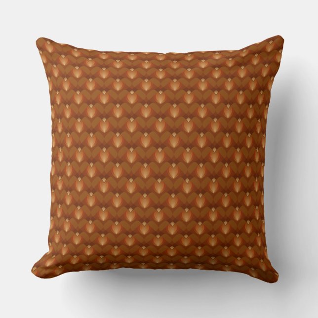 Almofada Padrão Boho Retro no Estilo dos Anos 70 (Frente)