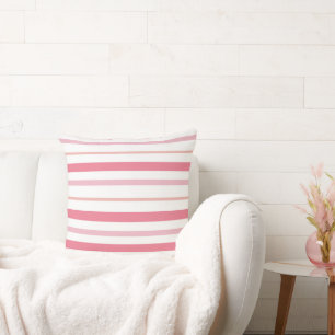 Almofada Padrão bonito de Linhas de Sombreado Rosa Invisíve