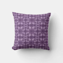 Almofada Padrão bonito de rendas roxas de Lavanda monograma