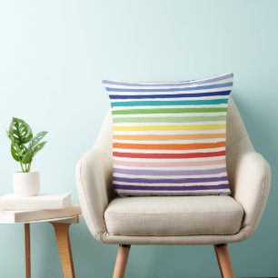 Almofada Padrão bonito de Stripe do Arco-Íris