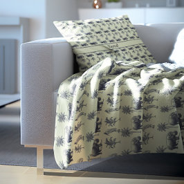 Almofada Padrão Botânico do Rio Nilo, personalizado