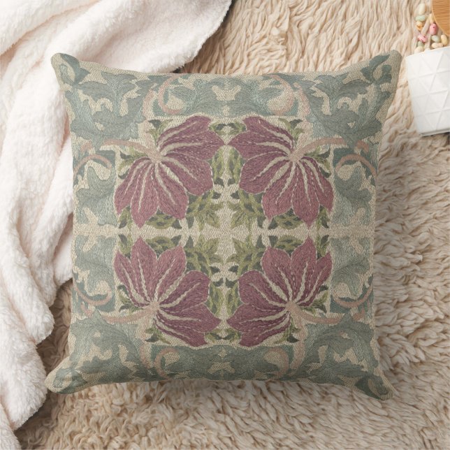 Almofada Padrão Botânico - Travesseiro decorativo William M (Cobertor)