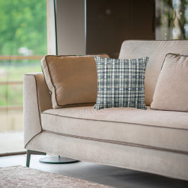 Almofada Padrão Branco Verde do Sage Azul Denim