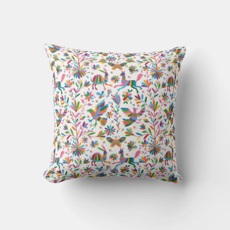 Almofada Padrão Brilhante do estilo Otomi mexicano