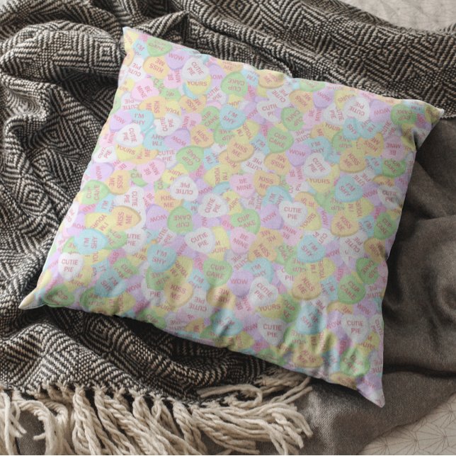 Almofada Padrão cardíaco do doce de conversação do dia de o (Criador carregado)