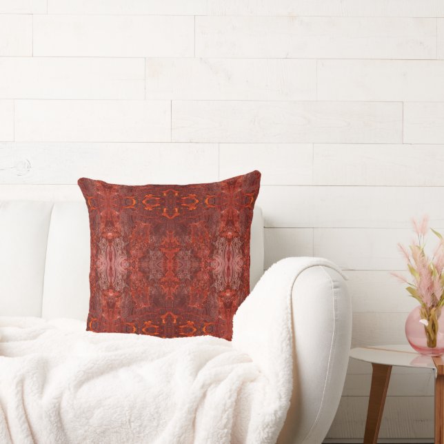 Almofada Padrão Castanho Ouro Texturizado de couro de luxo (Sofá)