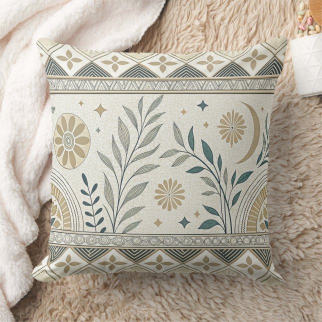 Almofada Padrão Celestial De Arte Folclórica Celestial (Cobertor)