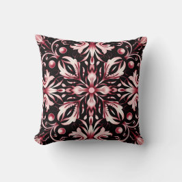 Almofada Padrão Chic Burgundy Elegante Art Nouveau Gótico