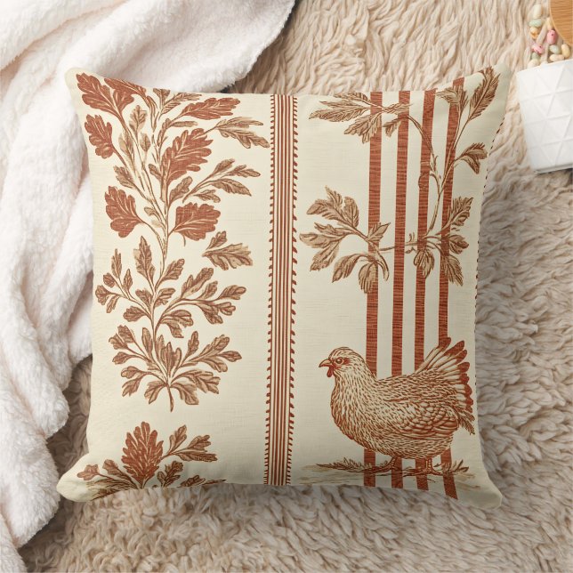 Almofada Padrão Clássico de Toile de Galinha de Celeiro de  (Cobertor)