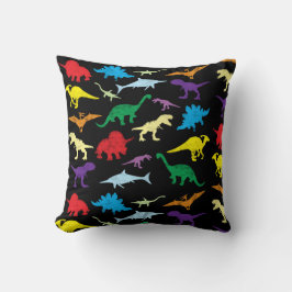 Almofada Padrão Colorida Dinossauros Aquarela Crianças