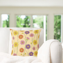 Padrão Colorido de Daisy Wildflower