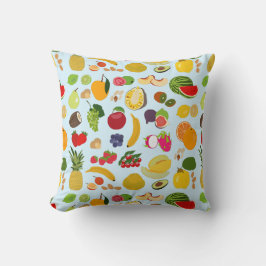 Almofada Padrão Colorido de Fruta de Verão