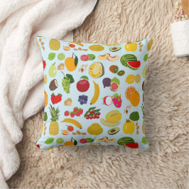 Almofada Padrão Colorido de Frutas de Verão