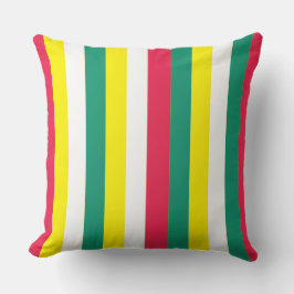 Almofada Padrão Colorido de Stripes de Verão