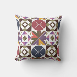 Almofada Padrão com diferentes Formas Geométricas