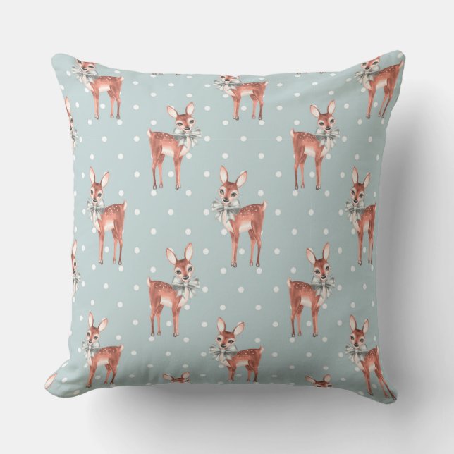 Almofada Padrão com fawns (Frente)